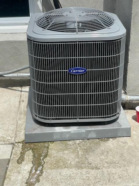 New Carrier condenser on clean concrete pad